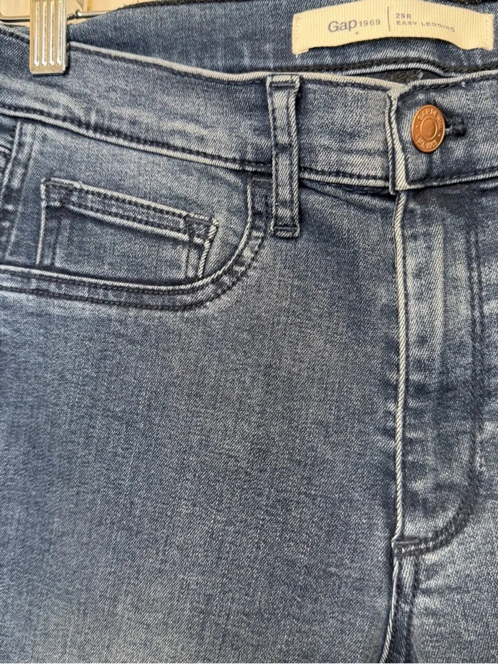 GAP | Indigo Easy Legging Mid-High Waisted Chic Denim True Skinny Jeans - Picture 4 of 9